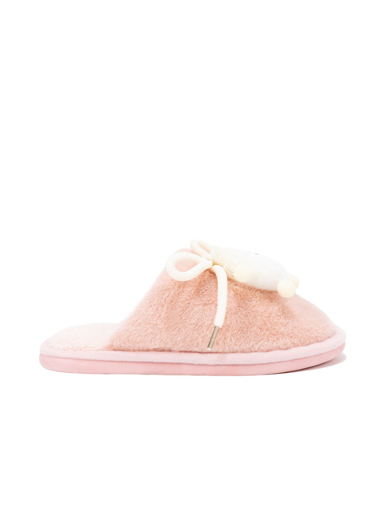 Pantoufles à nœud en peluche